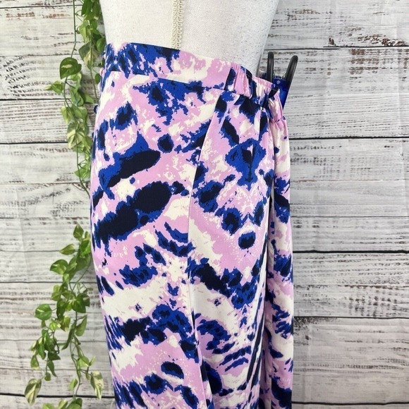 Laundry Shelli Segal Skirt size Medium Purple Blue Long Maxi Peasant Boho Hippie - Picture 15 of 16